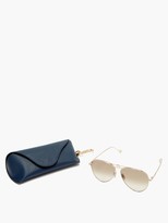 Thumbnail for your product : Loewe Aviator Metal Sunglasses - Brown Gold