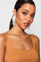 Thumbnail for your product : boohoo Beaded Cluster Drop Earrings