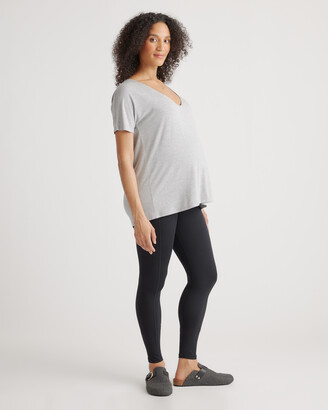 Quince Bamboo Jersey Maternity V-Neck T-Shirt 2-Pack
