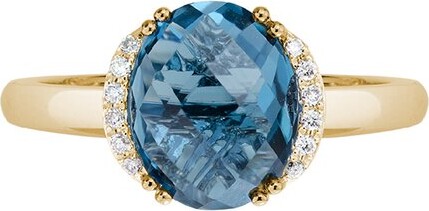 Gemstones 14K 3.40 Ct. Tw. Diamond & London Blue Topaz Ring