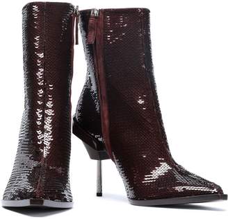 Emilio Pucci Sequined Suede Ankle Boots