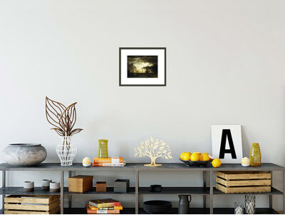 1000Museums Passing Storm in Yosemite by Albert Bierstadt -Framed Giclee Print