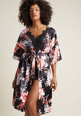 MinkPink Brews on the Balcony Robe in Black in M, L - Other Wrap Long by from ModCloth