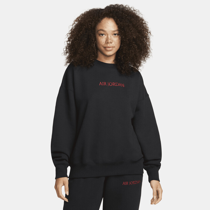 Jordan Women's Air Crew Sweatshirt in Black - ShopStyle
