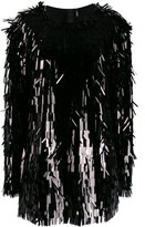 Thumbnail for your product : Norma Kamali All-Over Sequin Fringe Top