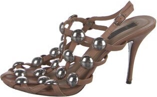 Alexander Wang Leather Studded Accents Slingback Pumps