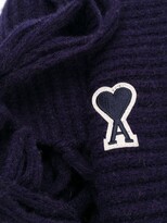 Thumbnail for your product : AMI Paris Ribbed Scarf De Coeur Patch