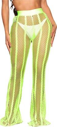Yanmy Women Rave Mesh Sheer Pants Sexy Fishnet Leggings Sparkly Crystal  Rhinestone Mesh Pants Sequin Pants Beach Cover Up Club Trousers Festival  Outfits - ShopStyle