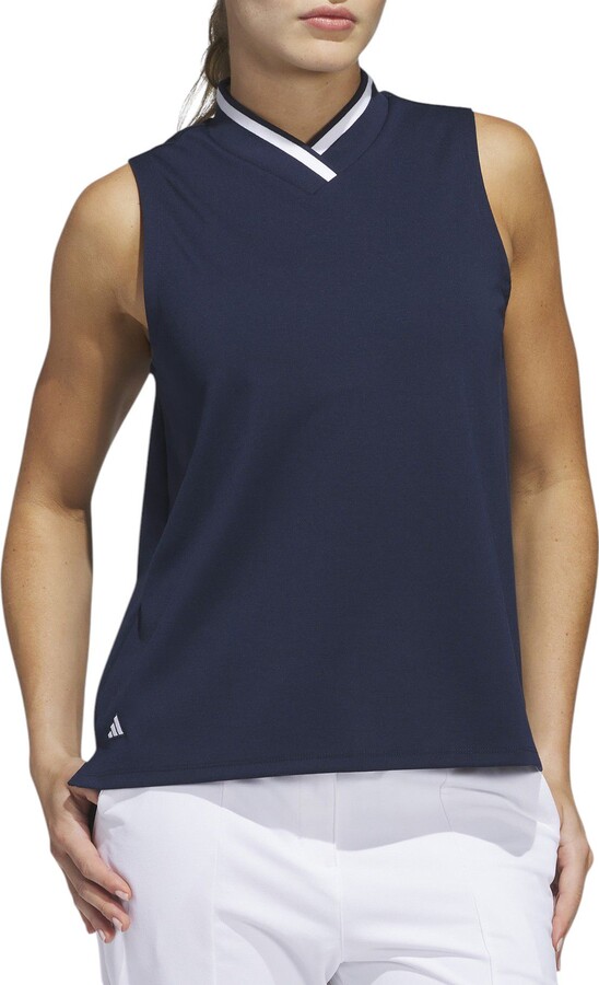 adidas Women's Go-To Sleeveless Golf Polo, Medium, Collegiate Navy