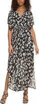 Women's Floral-Print Smocked Maxi Dre 