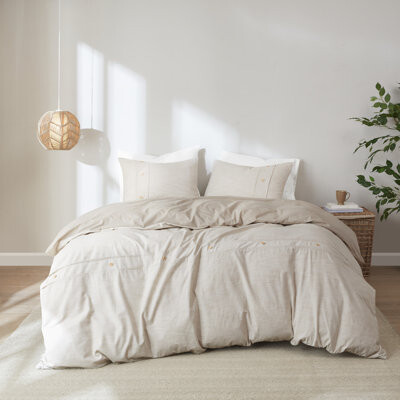 Madison Home USA Dover Organic Cotton Oversized Duvet Cover Set