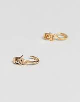 Thumbnail for your product : Shashi 18k gold plated snake huggie hoop earrings