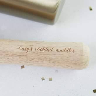 Rocket and Fox Mini Cocktail Shaker With Personalised Muddler