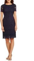 Thumbnail for your product : Preston & York Felicia Short Sleeve Lace Sheath Dress
