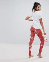 Thumbnail for your product : boohoo Holidays Candy Cane Print Pajamas