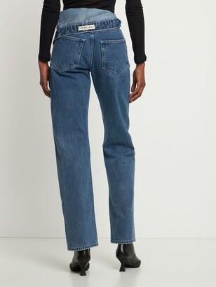 Y/Project Fold-over Waist Straight Denim Jeans - ShopStyle