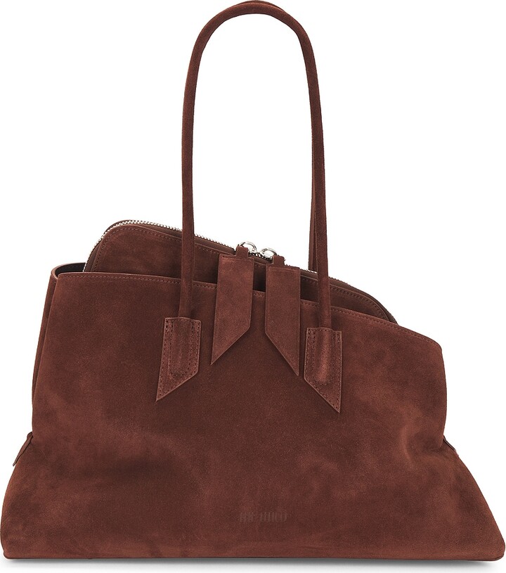 THE ATTICO La Passeggiata Medium Top Handle Bag in Brown