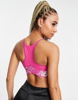 Thumbnail for your product : New Balance Running Relentless light support long line sports bra in pink exclusive to ASOS
