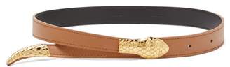 Altuzarra Snake-buckle Leather Belt - Womens - Tan Gold
