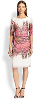 Thumbnail for your product : Kay Unger Printed Mesh Dress
