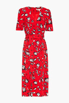 Thumbnail for your product : Veronica Beard Joia Belted Floral-print Jersey Midi Dress