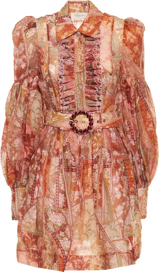 Zimmermann Kaleidoscope Tuxedo frill mini dress ShopStyle