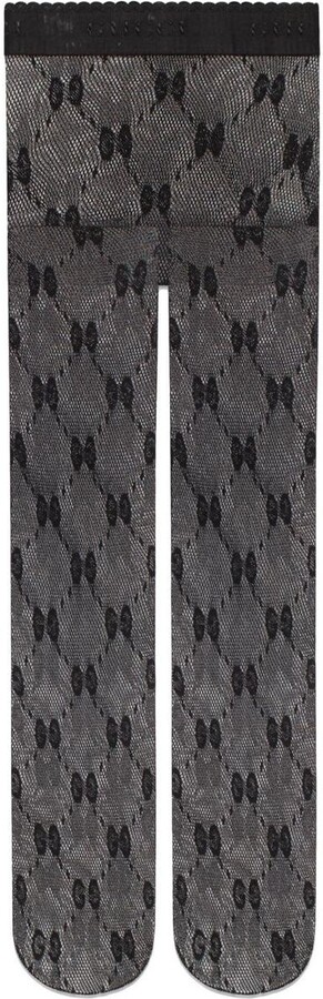 Gucci - GG Motif Open-Knit Tights - Women - Spandex/Elastane/Polyamide/Metallic Fibre - L - Black