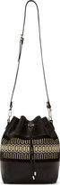 Thumbnail for your product : Proenza Schouler Black Leather & Jacquard Medium Bucket Bag