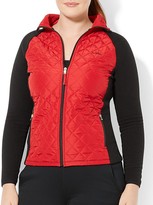 Thumbnail for your product : Lauren Ralph Lauren Plus Color Block Fleece Jacket