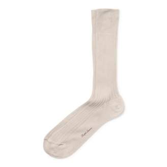 Ralph Lauren Rib-Knit Cotton Socks Light Tan One Size