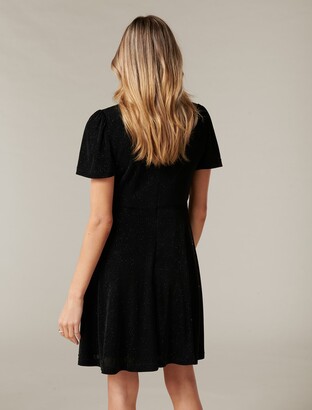 Ever New Rylie Short-Sleeve Glitter Dress