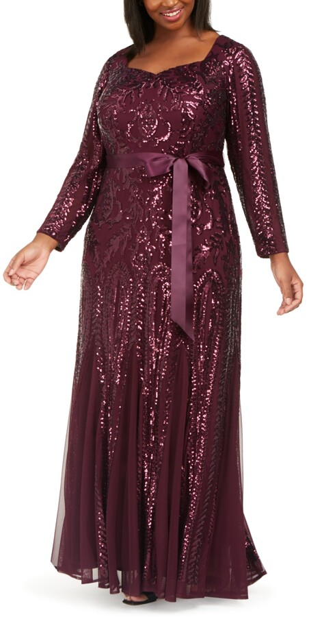 plus size sequin maxi dress