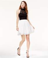 Thumbnail for your product : Speechless Juniors' Sequin Lace-Bodice Fit and Flare Dress