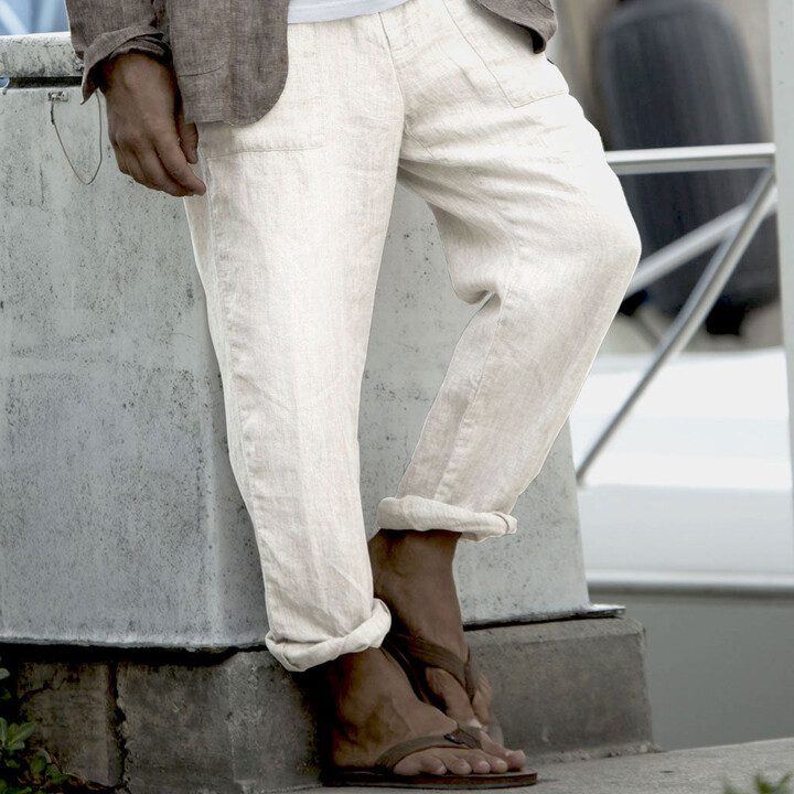White Linen Beach Pants | Shop the world's largest collection of 