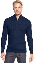 Thumbnail for your product : Tasso Elba Ribbed Quarter-Zip Sweater