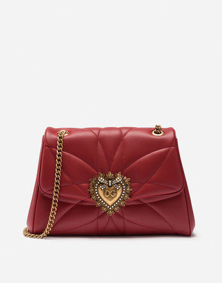 Dolce & Gabbana Large Devotion Shoulder Bag In Quilted Nappa Leather