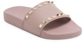 Valentino Garavani Garavani Women's Rockstud Pool Slides - Poudre - Size 36 (6) Sandals