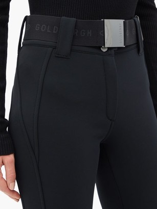 Goldbergh Pippa Belted Slim-fit Soft-shell Ski Trousers - Black