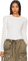 Thumbnail for your product : Autumn Cashmere Open Cable Sleeved Crew Neck