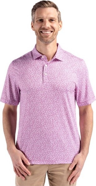 Cutter & Buck Cutter&BuckPikeEcoFloraPrintRecycledMensPolo-Gelato-S