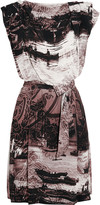Thumbnail for your product : Vivienne Westwood Card draped printed crepe dress