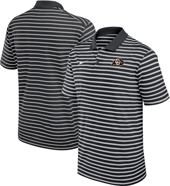 Nike Men's Black Colorado Buffaloes Victory Stripe Performance Polo Shirt