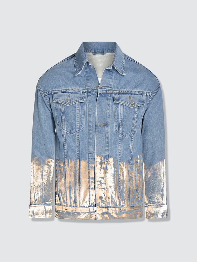 rose gold denim jacket