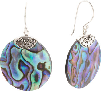 Annika Witt Made In Bali Sterling Silver Dots Abalone Disc Earrings -  ShopStyle