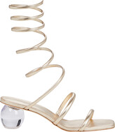Thumbnail for your product : Cult Gaia Freya Metallic Leather Wrap Sandals