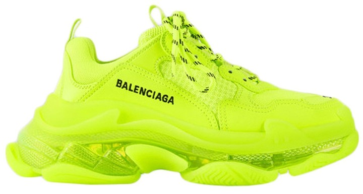 fluorescent yellow sneakers