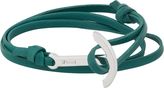 Thumbnail for your product : Miansai Modern Anchor On Leather Wrap Bracelet-Blue