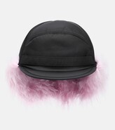 Thumbnail for your product : Prada Mohair-trimmed nylon cap