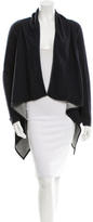 Thumbnail for your product : Ulla Johnson Leather-Trimmed Open Front Cardigan