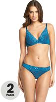 Thumbnail for your product : Sorbet Tie Side Lace Briefs (2 Pack)
